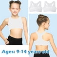 thumbnail image 2 of Sonducket 2 piezas exquisitas artesanías sujetadores de entrenamiento para niñas ropa interior fina elástica y a prueba de arañazos Ropa interior Blanco 2 piezas, 2 of 6