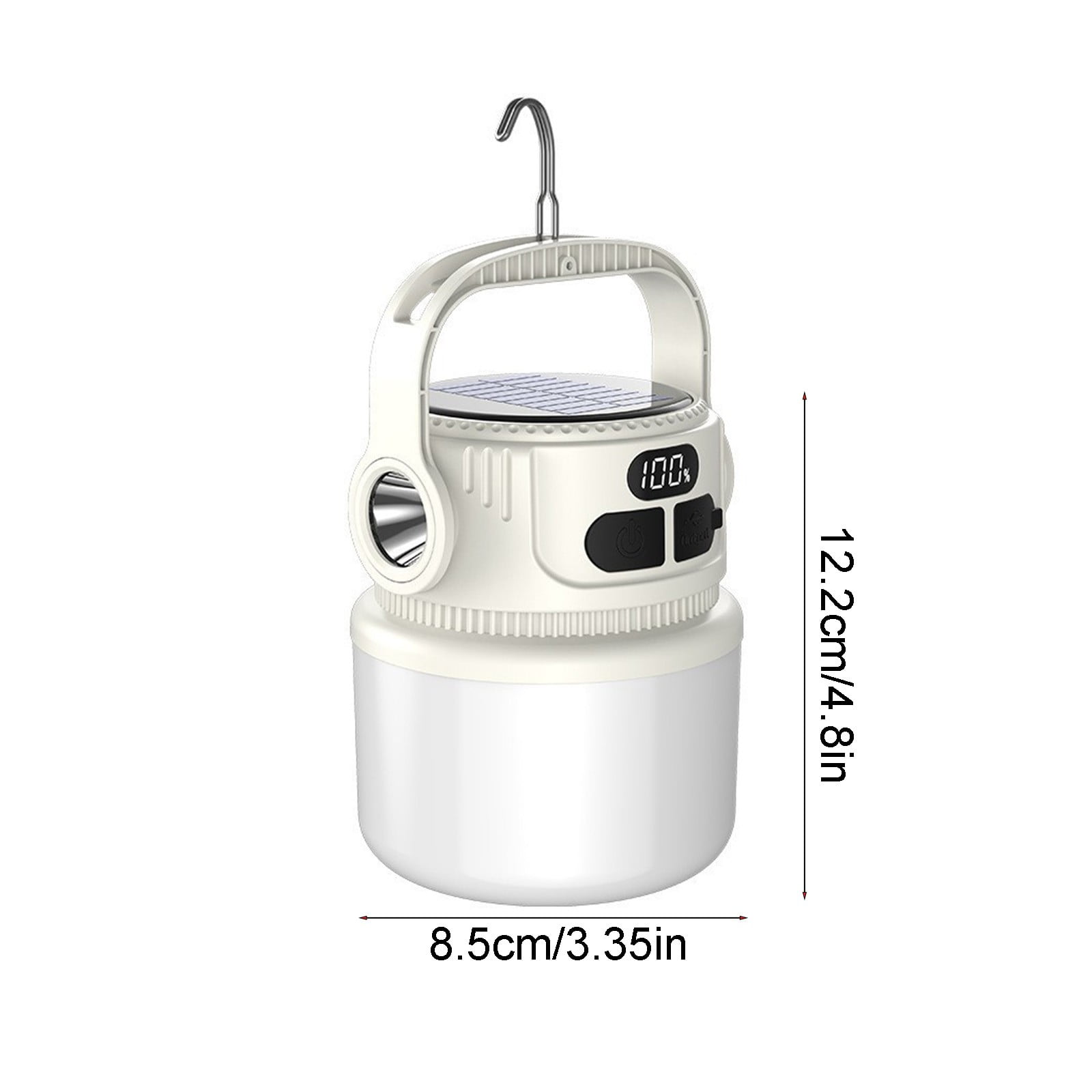 Solar Camping Led Lamp, 360 Survival Camping Lantern, Usb Rechargeable Tent Light Outdoor Hiking Remote Lantern, Large Capacity Solar Lantern for Hiking, Camping, Home, Patio, Yard, Gazebo