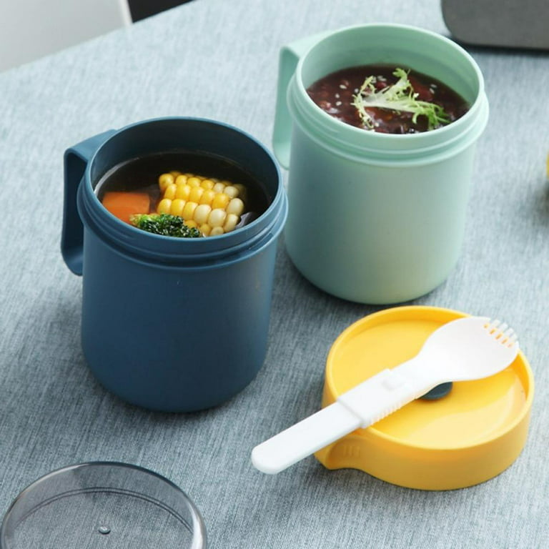 2 x Microwave Soup Mug 650ml Plastic Cup Container Hot Drink Food Pasta  Porridge