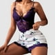 thumbnail image 1 of MKLEKYY Conjunto De Pantalones Cortos De Mezclilla Para Mujer, Sexy, Con Tirantes De Encaje Y Sujetador De Cadena, 1 of 4