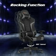 thumbnail image 4 of Goplus Massage Gaming Chair Reclining Swivel Racing Office Chair w/Lumbar Support Grey, 4 of 11