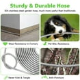 thumbnail image 6 of 50ft Garden Hose Metal with Nozzle, KIMHY 304 Stainless Steel Water Hose 3 /4 Inch , Kink & Tangle Free, Rust Proof, 150 Psi, 6 of 8