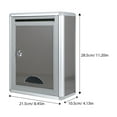 thumbnail image 2 of Pawsdot Aluminium Alloy Mailbox Small Grey with Lock for Storage Use, 2 of 7