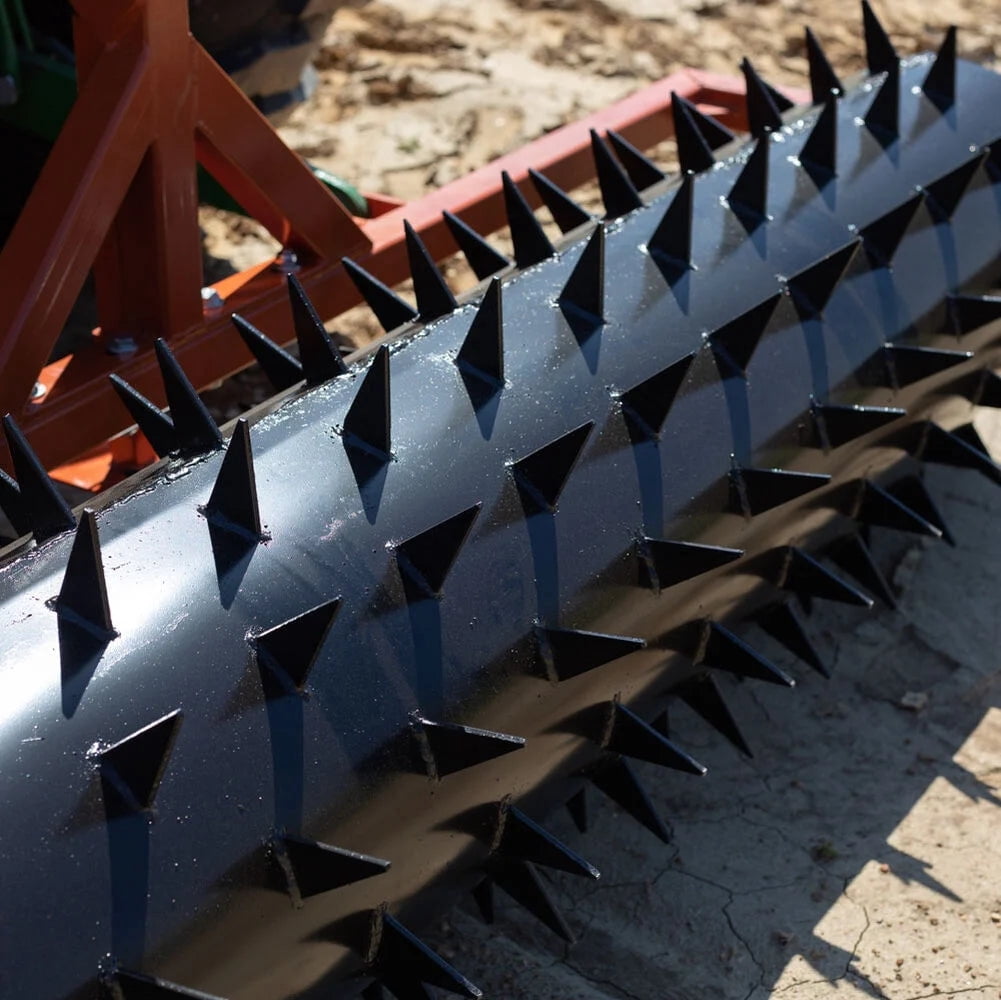 Titan Attachments 5 FT Drum Spike Aerator Tractor Attachment, 3" Long Spikes for Better Drainage