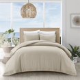 thumbnail image 4 of Posh Living Kaiyah 3pc Full/Queen Duvet Set Beige, 4 of 9
