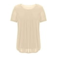 thumbnail image 6 of Kbndieu Womens Short Sleeve T-Shirt Sparkling Solid Color Tops Round Neck Basic Tees Going Out Tops for Women Trendy Loose Casual, 6 of 8