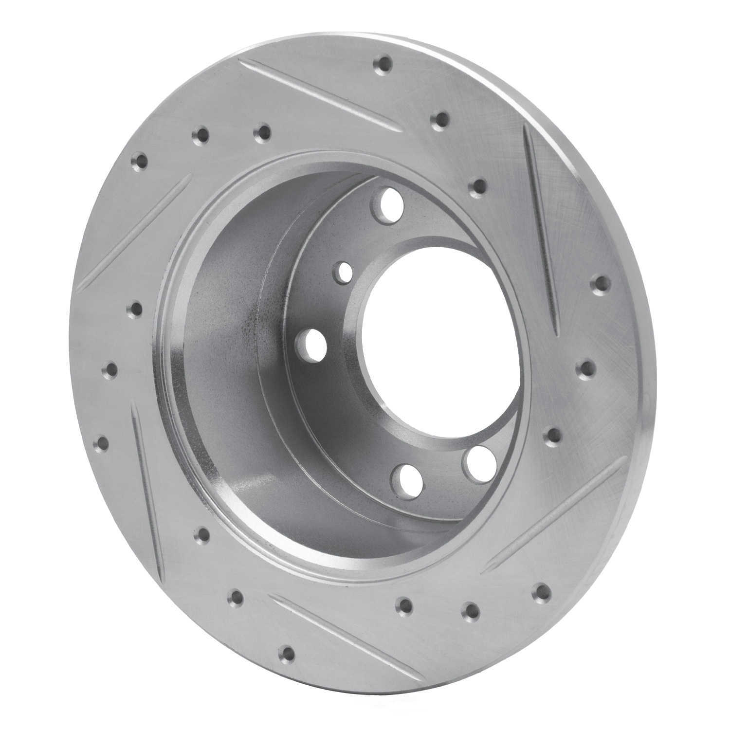 Dynamic Friction Company 631-40038L DFC Brake Rotor - Drilled And Slotted - Silver