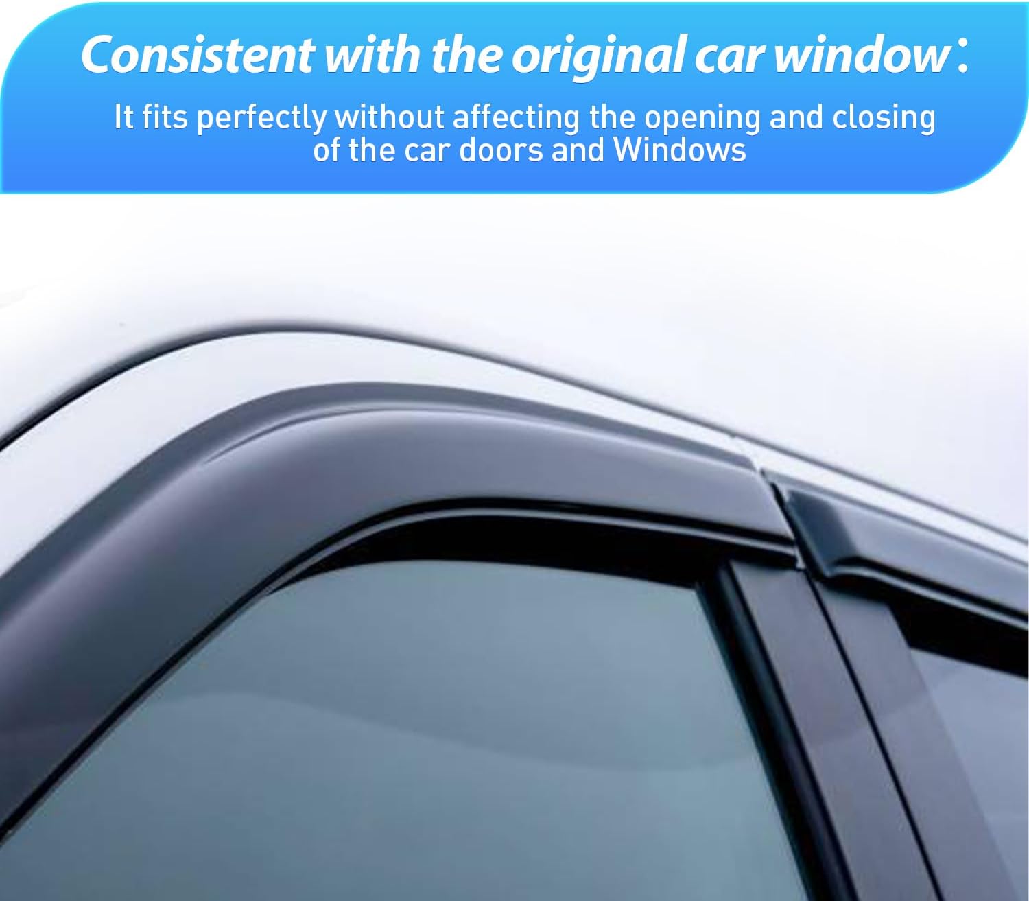 Nilight Rain Guards for Chevrolet Colorado/GMC Canyon 2023 2024, Out-Channel Window Wind Deflectors and Visors - Set of 4
