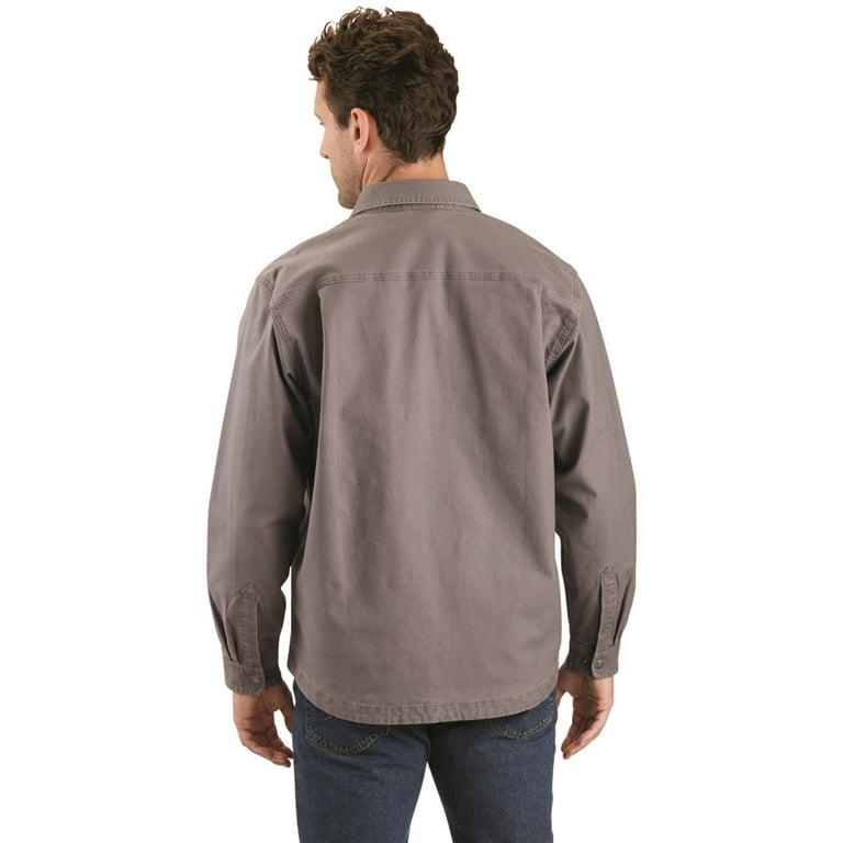 Flannel lined canvas shirt jacket 2025