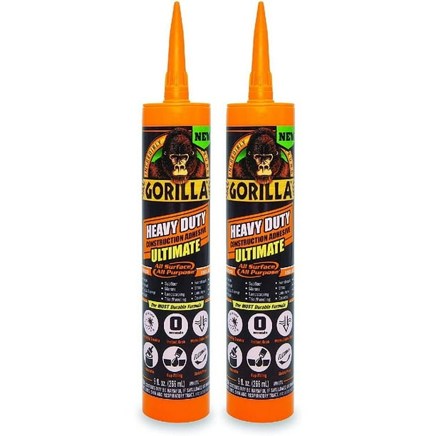 Gorilla Heavy Duty Construction Adhesive Ultimate Instant Grab