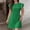 Green, variant on Blmnix Striped Dress Dress for Women Elegant Dresses Peplum Vacation Under Dress Short Sleeve Yellow Crew Neck Mini Plus Size Summer Dresses L