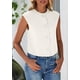 thumbnail image 5 of Chaleco PRETTYGARDEN Crop con Botones Beige Blanco XL, 5 of 9