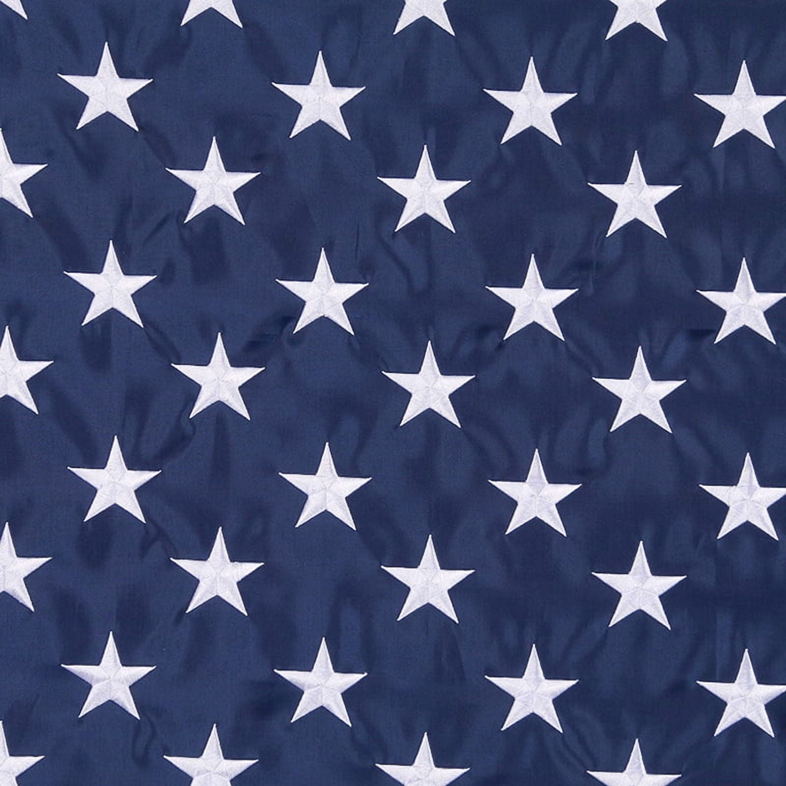 3x5 FT Heavy-Duty American Flag Embroidered USA Flags UV-Resistant 150D Outdoor Nylon with Embroidered Stars, 2 Brass Grommets, Reinforced Fly End for High-Wind