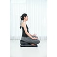thumbnail image 2 of Leewadee Meditation Cushion Set – 1 Small Zafu Yoga Pillow and 1 Small Roll-Up Zabuton Mat Filled with Kapok, Black, 2 of 7