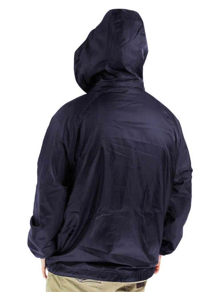Maximos Mens Lax Security Reversible Water Resistant Jacket With Removable Hood