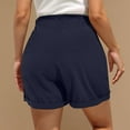 thumbnail image 4 of POROPL Shorts for Women Plus Size Summer Elastic Waist Casual Loose Shorts with Pockets, 4 of 7
