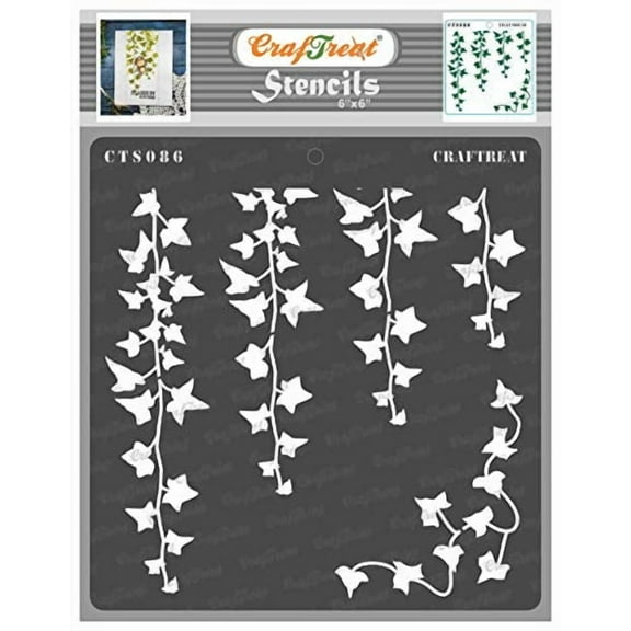 CrafTreat Clouds and Stars Stencil for Painting and Crafting - 6"x6"