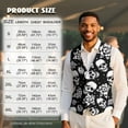 thumbnail image 7 of Yuyamidu Skull Men's V-Neck Suit Vests Size S Rose Formal Slim Fit Business Dress Vest Waistcoat with 3 Pockets for Suit or Tuxedo, 7 of 7