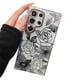 thumbnail image 1 of Funda de teléfono YOUWUMA para Samsung Galaxy S24 Ultra Black Flower, 1 of 6