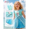 thumbnail image 5 of Disney Princess Girls Romper Frozen Elsa Graphic Jumpsuit with Tulle Skirt Dresses Ruffled Sleeve Summer Outfits Sizes 2-6T, 5 of 11