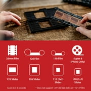 Magnasonic All-in-One 25MP Film Scanner with Large 5 Display & HDMI, Converts 35mm/126/110/Super 8 Film & 135/126/110 Slides into Digital Photos, Built-in Memory (FS70)
