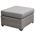 thumbnail image 1 of TK Classics Florence Modern Wicker Patio Ottoman in Gray, 1 of 1