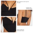 thumbnail image 4 of Top de Tiras para Mujer Dobladillo Irregular Camiseta Sin Mangas Corta Color Puro Ajustada con Aros en el Pecho Ormromra, 4 of 5