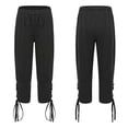 thumbnail image 6 of iiniim Boys Kids Medieval Ankle Banded Pirate Pants Renaissance Viking Navigator Halloween Cosplay Costume Black 130/135, 6 of 7