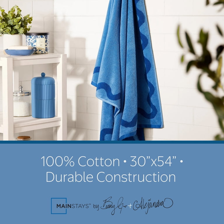 Becky G + Alejandra Back to College Scallop Blue Towel 30x54 Soft