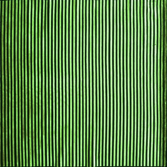 Ahgly Company Indoor Square Abstract Green Contemporary Area Rugs, 7' Square