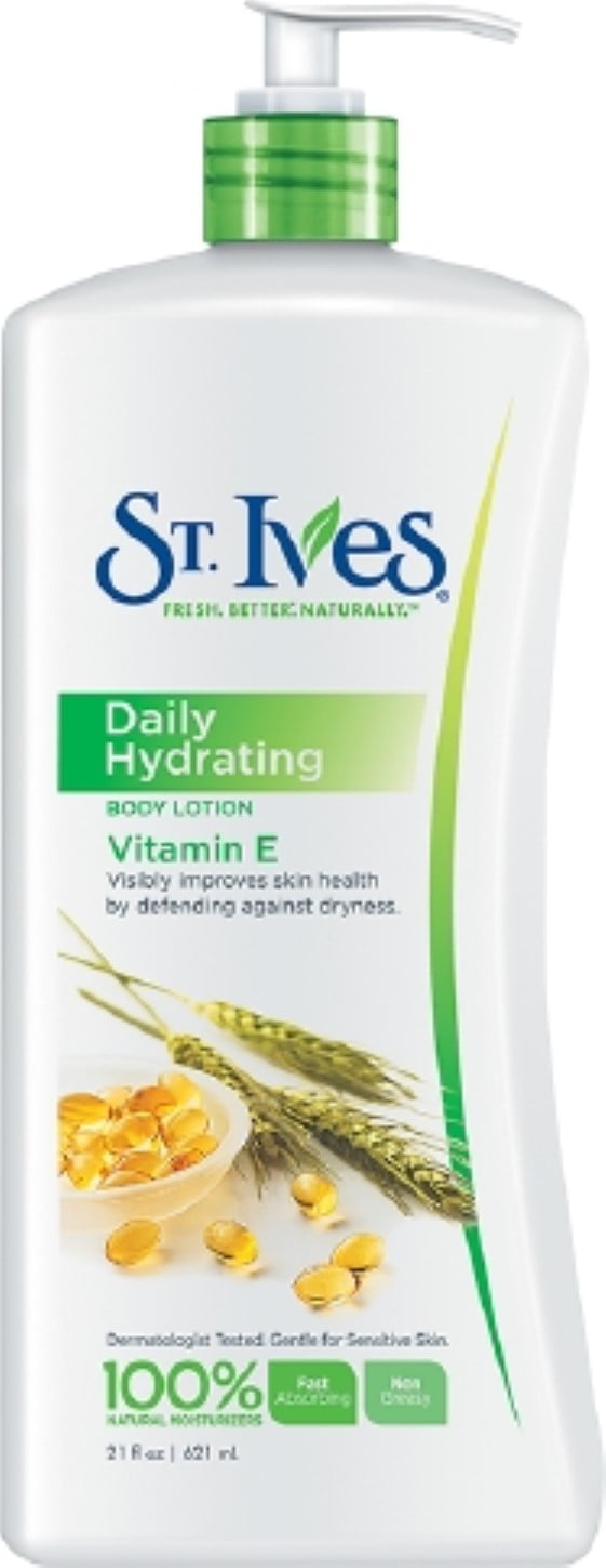 St. Ives Daily Hydrating Body Lotion Vitamin E 21 oz (Pack of 2