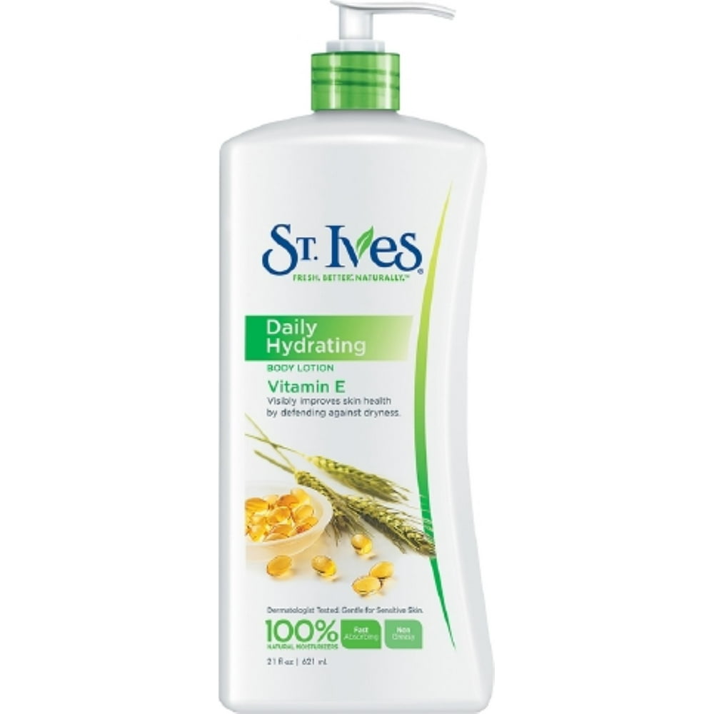 St. Ives Daily Hydrating Body Lotion Vitamin E 21 oz (Pack of 2