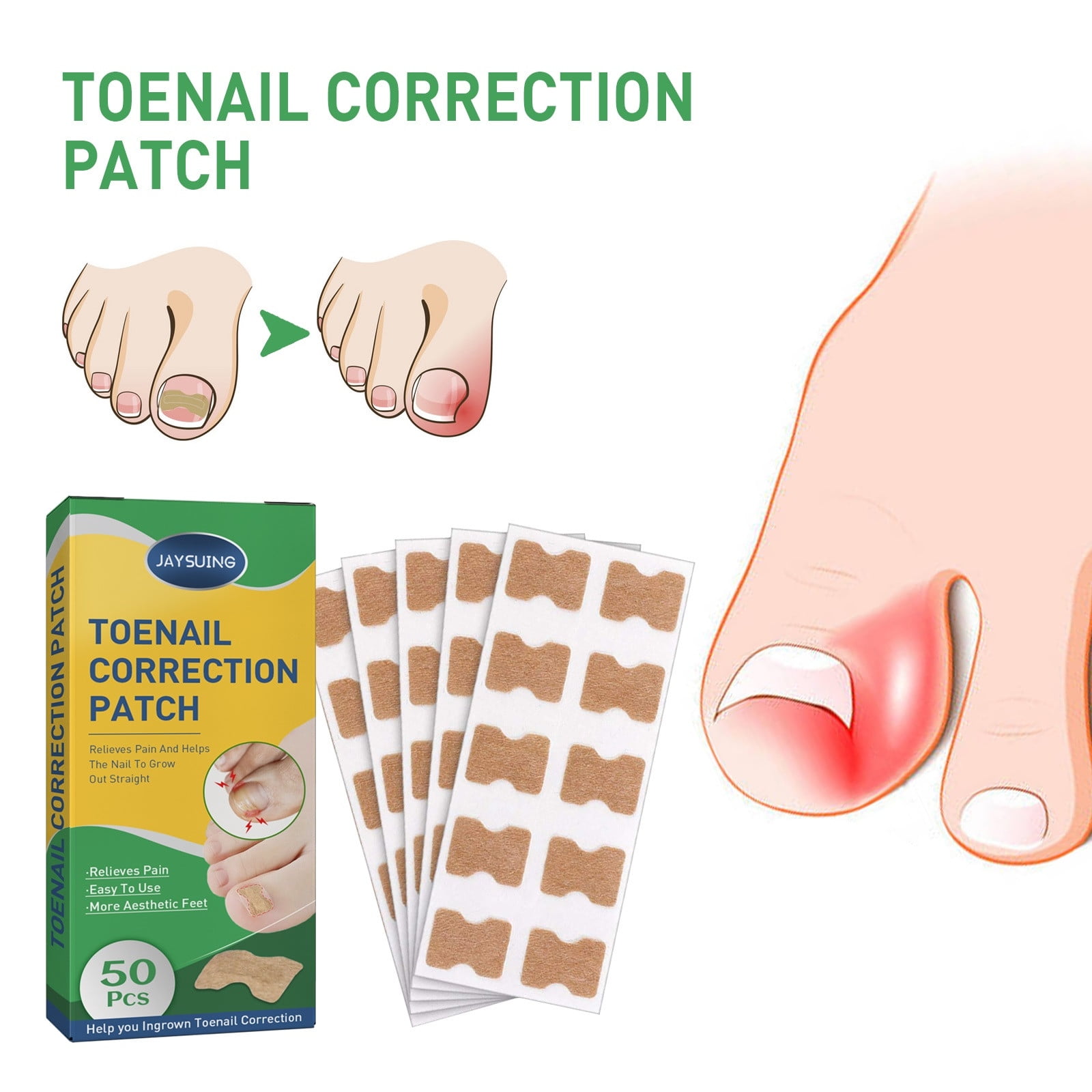 WUXICHEN Ingrown Toenail Sticker With Toenail Planer Tool Toenail