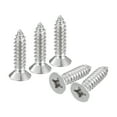 thumbnail image 1 of Tornillos de madera Uxcell #14x1", paquete de 15 tornillos Phillips autorroscantes de acero inoxidable 304, 1 of 5