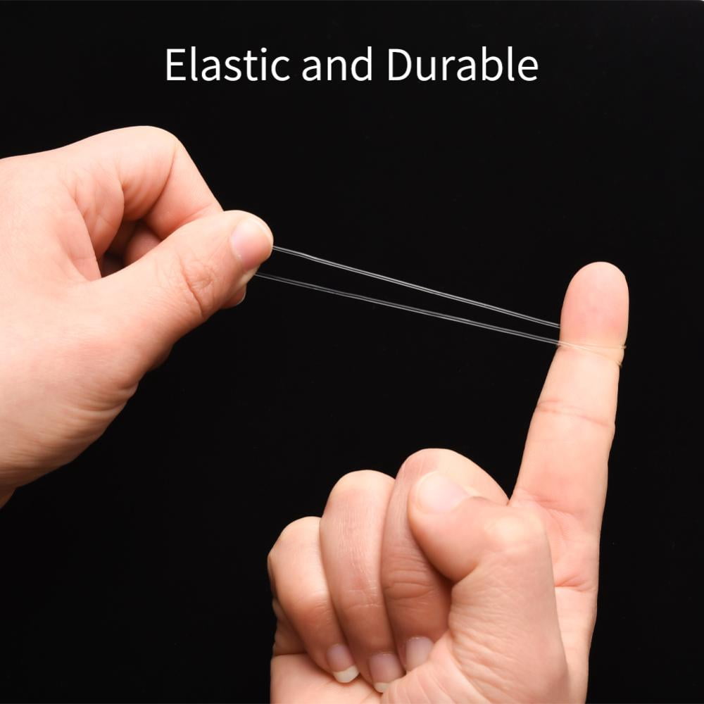 Elastic Thread Stretch Bracelet String Round Clear 0.8mm about 109.36 yards(100m)/roll