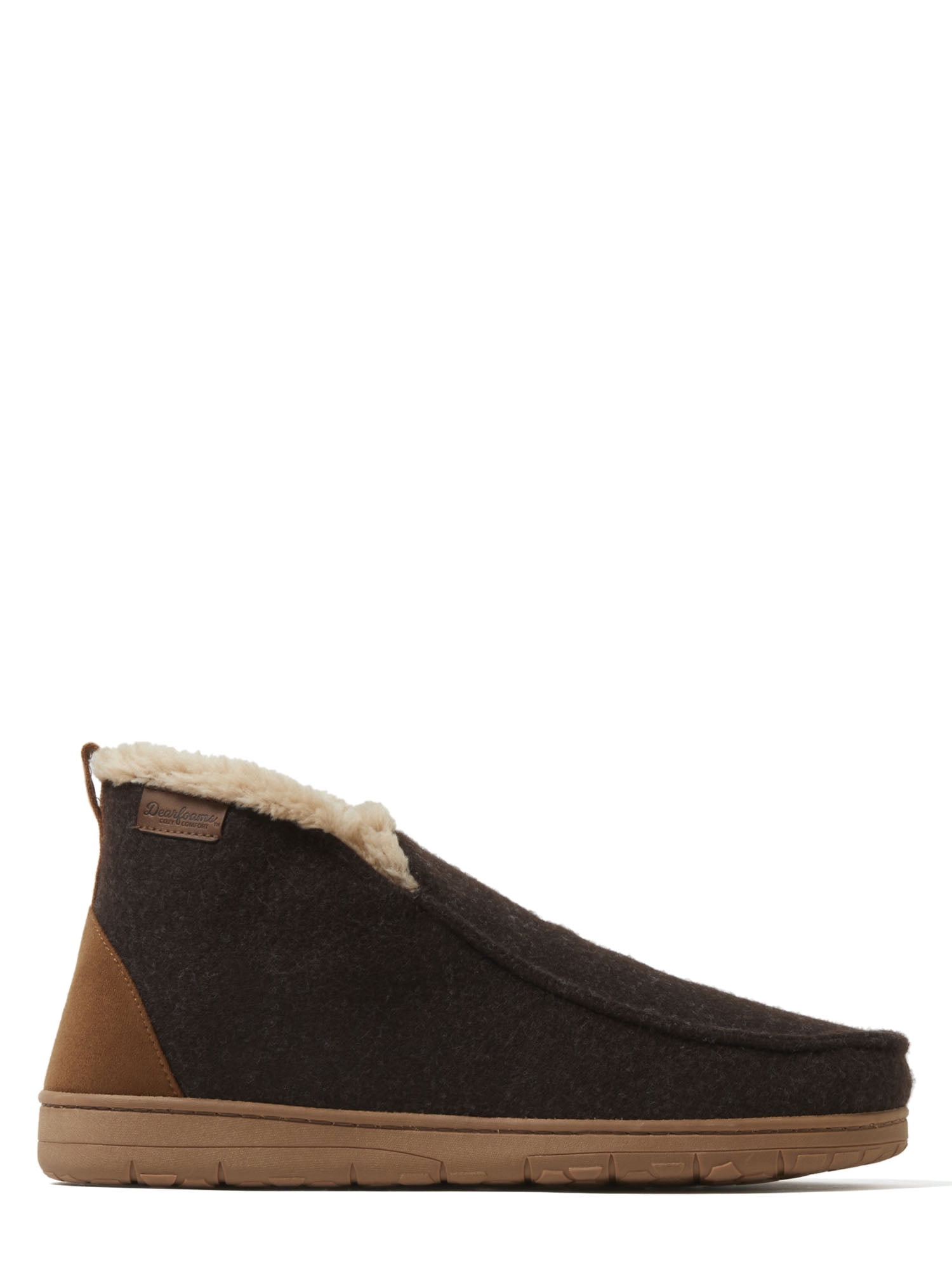 Dearfoams Cozy Comfort Men's Felt Moc Toe Boot Slippers