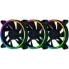 Razer RC21-01810100-R3M1 Kunai Chroma RGB 120 mm LED PWM Performance Fan - 3 Fans, Black