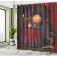 thumbnail image 5 of Ambesonne Gothic Shower Curtain, Mystic Magician, 69"Wx84"L, Maroon Brown, 5 of 5