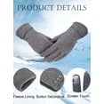 thumbnail image 5 of LAVA 2 Pairs Women's Winter Warm Touch Screen Gloves Cold Weather Thermal Warm Knit Glove for Running Driving Hiking Brown, 5 of 10