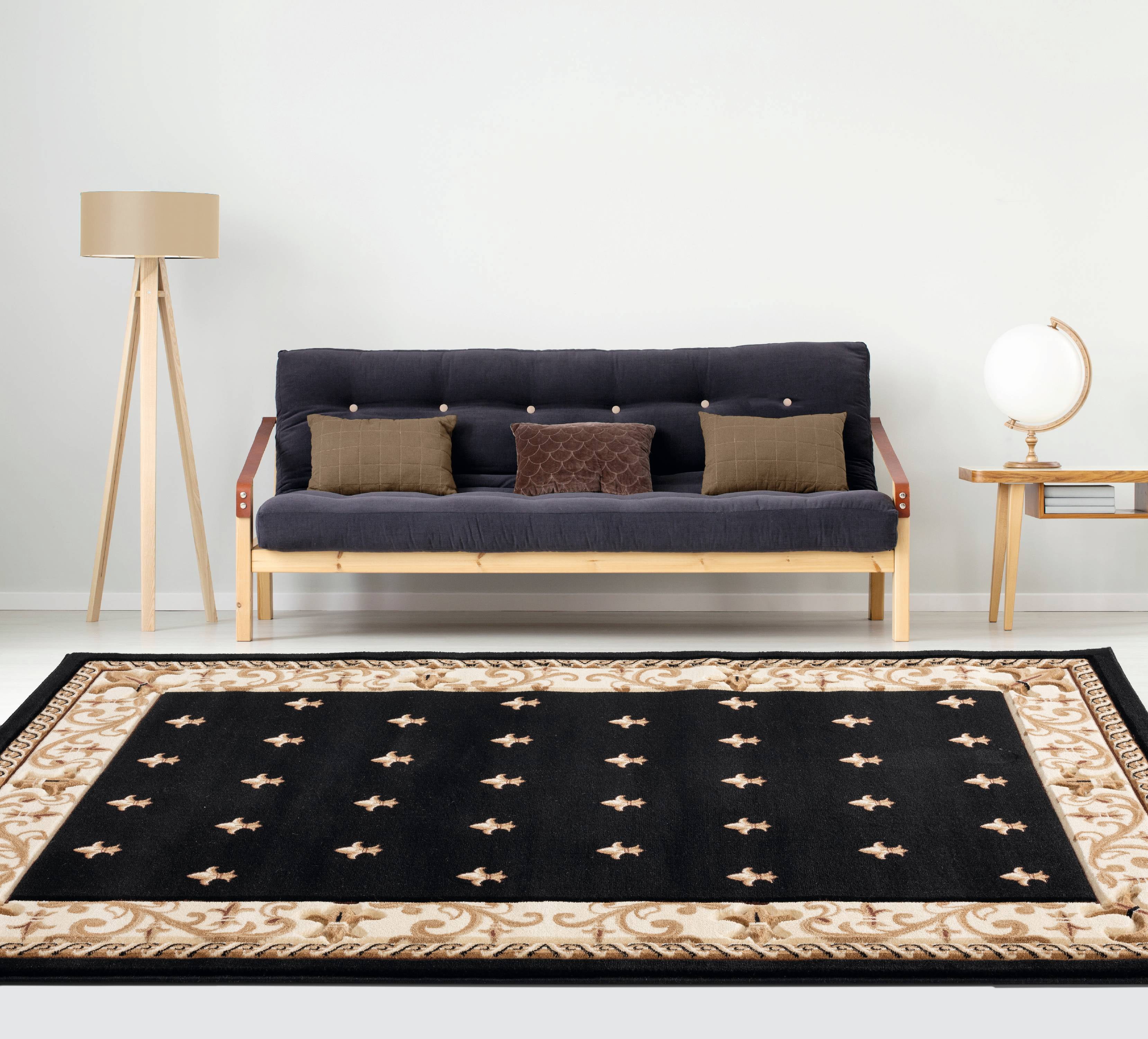 United Weavers Drachma Vesta Transitional Border Area Rug, Black, 7'10" x 10'6"