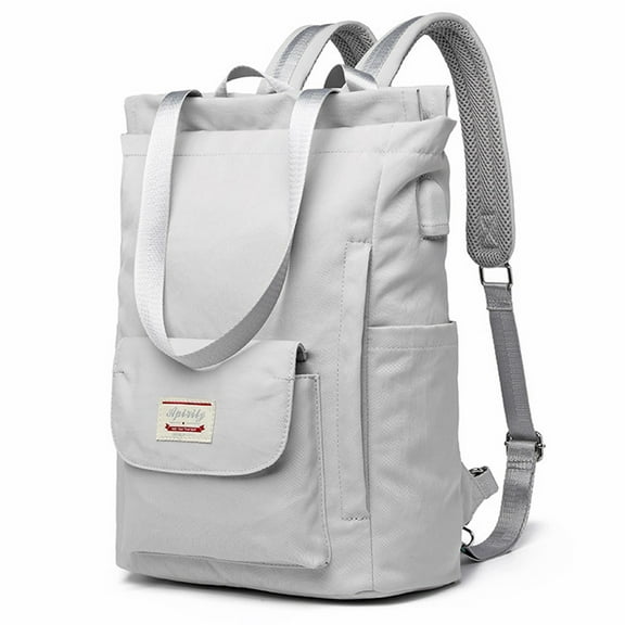 Laptop Backpack for 15.6 inch Tote Backpacks School Bookbag for College Student with USB Charging Port Daypack for Women Men, Work Travel, Grey