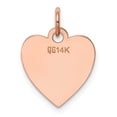 thumbnail image 3 of 14k Rose Gold Plain .018 Gauge Engraveable Heart 15x14mm Disc Charm XRM195/18, 3 of 3