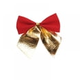 thumbnail image 3 of 12 Pack Christmas Bow Tie Ornaments Christmas Tree Pendants Tree Decoration Baubles New Year Christmas Party Home Decorations,Gold Red, 3 of 7