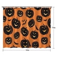 thumbnail image 5 of Halloween Black Pumpkins and Bats Shower Curtain 84"x72" ,Bathroom Decorative Shower Curtains Set with 12 Hooks,Modern Waterproof Washable Shower Curtain, 5 of 6