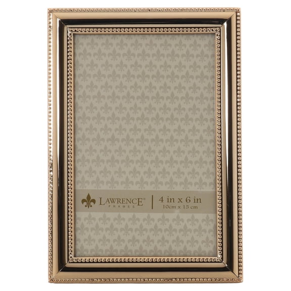 Classic Double Beaded Picture Frame 4x6 Gold