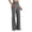 Dark Gray, variant on Women's High Waist Yoga Pants with Pockets Sport Casual Solid Color Elastic Waist Side Slit Leggings Stretchy Comfy Fitness Workout Tights, Navy 3XL