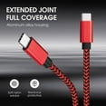 thumbnail image 4 of Câble USB-C vers USB-C 60 W 2 Pi, ROFAY [Lot de 2] Cordon de Chargeur Type-C Compatible avec iPhone 16 Pro Max 15 Plus, Galaxy S25 Ultra S24 S22/S21/S20+ Ultra, Rouge, 4 of 6