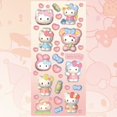 thumbnail image 1 of Sanrio-pegatina de tablero láser en 3D, pegatina de dibujo animado de HelloKitty Kuromi, manual de My Melody, tarjeta pequeña, Material decorativo, nuevo, 1 of 4