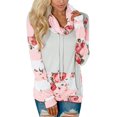 thumbnail image 2 of Sudadera de mujer con cuello desbocado floral a rayas y bolsillos Zhivalor WMZY-685-14, 2 of 7