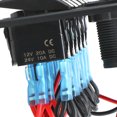 thumbnail image 3 of Panel de control de interruptor de luz LED de 6 bandas Ranura USB doble para barco marino Coche RV Camión, 3 of 9